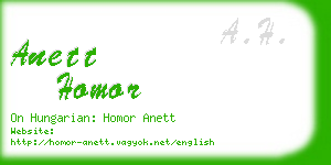 anett homor business card